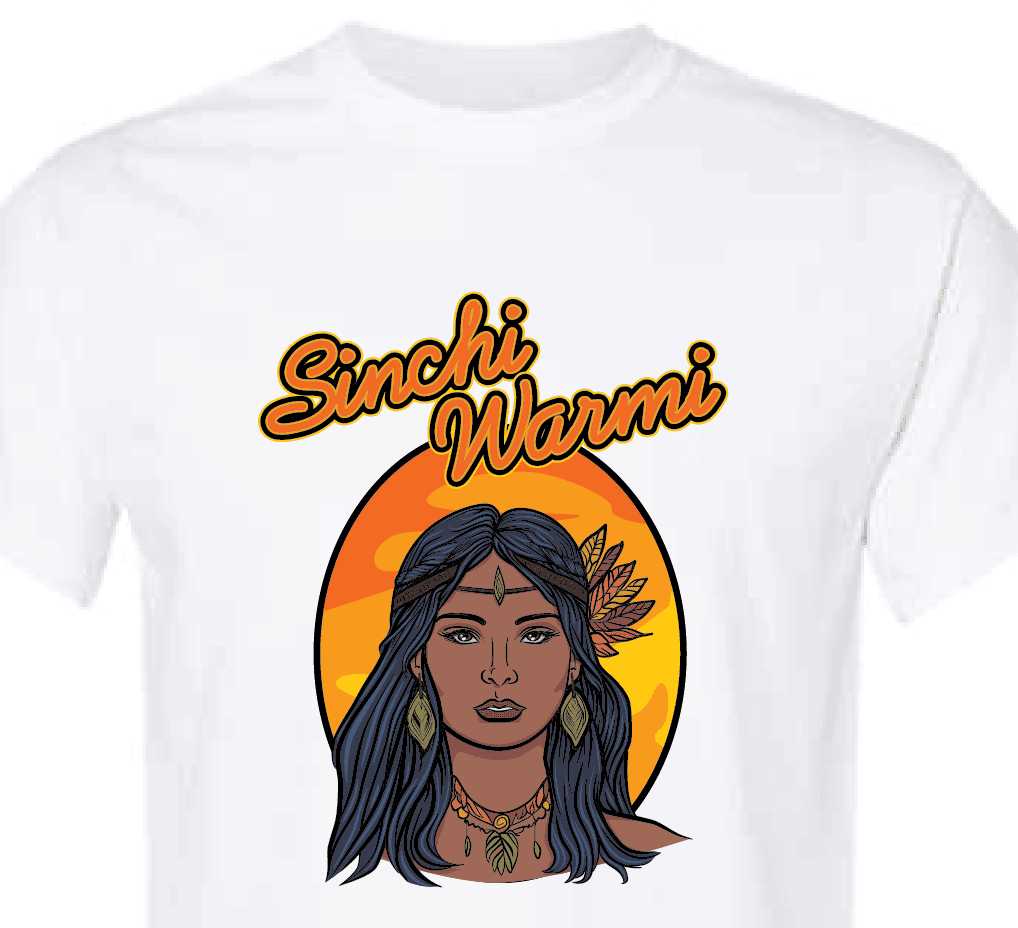 Production art. Vectorization of the portrait from a hand drawn original and colorized. T-Shirt design and background. 